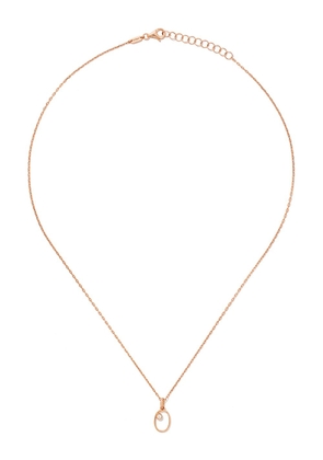 AS29 14kt rose gold diamond Zero necklace