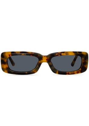 Linda Farrow x The Attico Mini Marfa rectangle-frame sunglasses - Brown