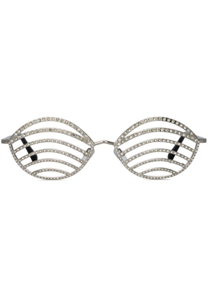 Linda Farrow Party Goddess cat-eye frame sunglasses - Silver