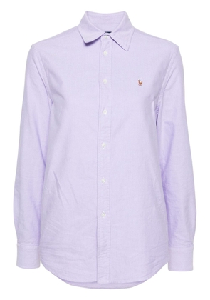 Polo Ralph Lauren embroidered-logo cotton shirt - Purple