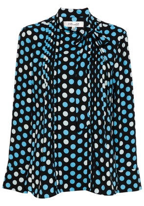 DVF Diane von Furstenberg Maeve polka-dot blouse - Blue