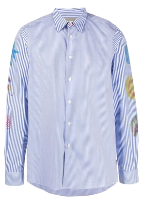 PS Paul Smith graphic-print striped shirt - Blue