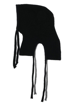 Ottolinger ribbed-knit balaclava hat - Black