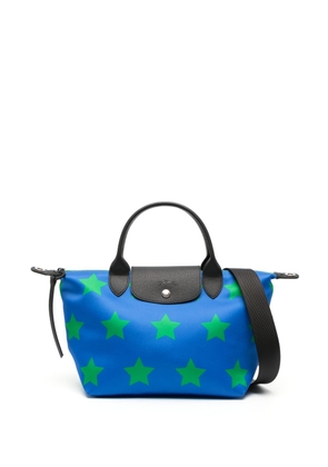 Longchamp star-print tote bag - Blue