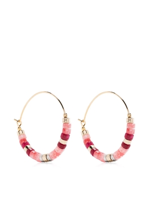 ISABEL MARANT beaded hoop earrings - Pink