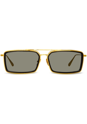 Linda Farrow square-frame sunglasses - Gold