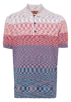 Missoni striped cotton polo shirt - Red
