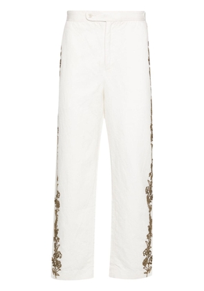 BODE bead-embellished trousers - Neutrals