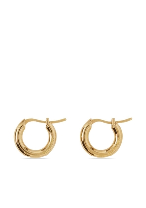Burberry logo-engraved hoop earrings - Gold