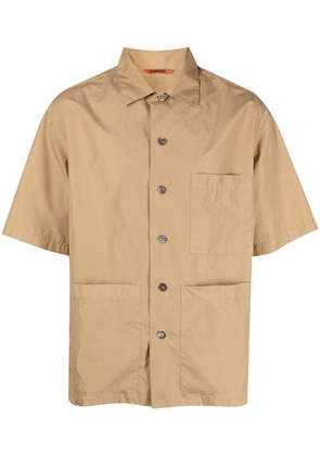 Barena short-sleeve cotton shirt - Brown