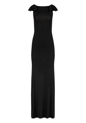 Nina Ricci bow-embellished open-back gown - Black
