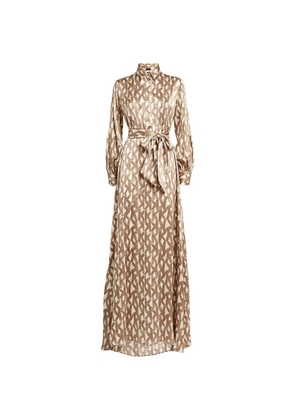 Kiton Silk Belted Maxi Dress