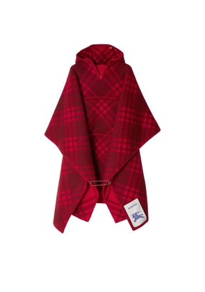 Burberry Wool Check Blanket Cape