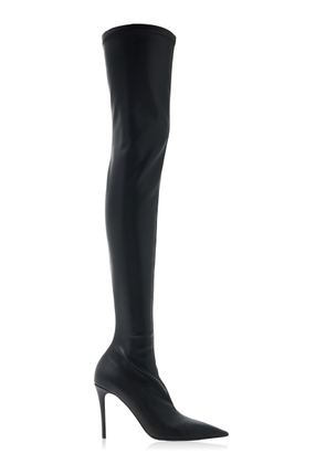 Stella McCartney - Iconic Vegan Leather Over-The-Knee Boots - Black - IT 40 - Moda Operandi