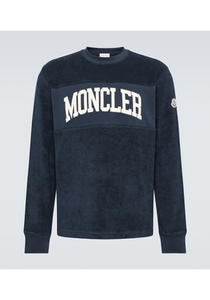 Moncler Embroidered cotton terry sweatshirt