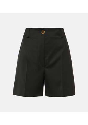 Patou Mid-rise wool-blend Bermuda shorts