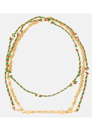 Marie Lichtenberg Candy Cane 18kt gold necklace with diamonds