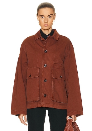 Lemaire Boxy Jacket in Brick Brown - Rust. Size XXS (also in ).