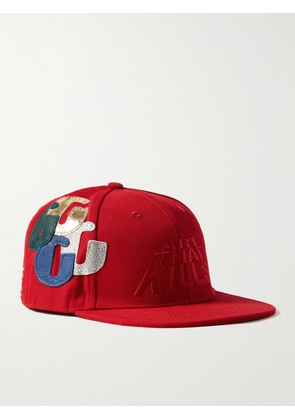 Gallery Dept. - ATK G-Patch Embellished Cotton-Twill Baseball Cap - Men - Red - 7 1/4