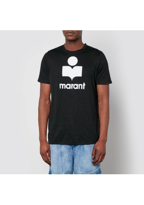 MARANT Karman Logo-Flocked Linen T-Shirt - M