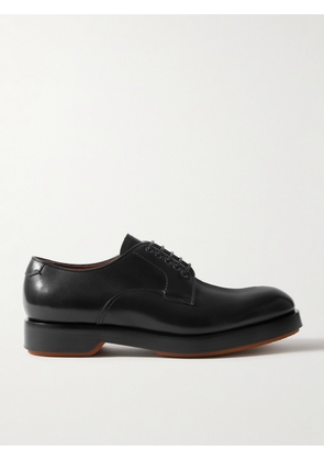 Zegna - Udine Leather Derby Shoes - Men - Black - UK 7
