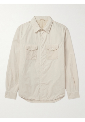 Aspesi - Corduroy-Trimmed Cotton-Shell Padded Overshirt - Men - Neutrals - S