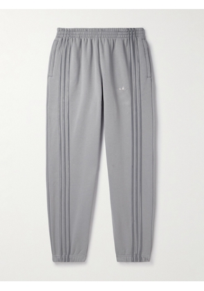 adidas Originals - Tapered Striped Cotton-Blend Jersey Sweatpants - Men - Gray - XS