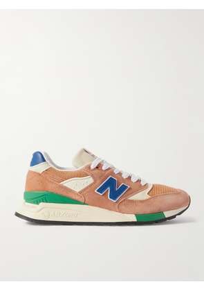 New Balance - MiUS 998 Leather and Mesh-Trimmed Suede Sneakers - Men - Orange - UK 7