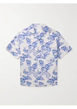 Marant - Lazlo Camp-Collar Printed Cotton-Voile Shirt - Men - Blue - XS