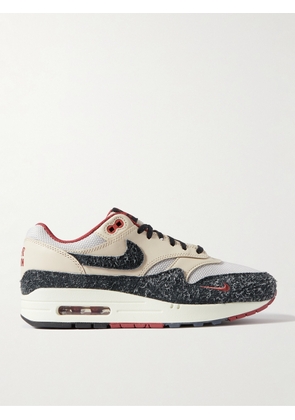 Nike - Air Max 1 Keep Rippin Stop Slippin 2.0 Textured-Suede, Mesh and Leather Sneakers - Men - Neutrals - US 6.5