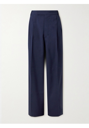 The Frankie Shop - Beo Wide-Leg Pleated Woven Suit Trousers - Men - Blue - S