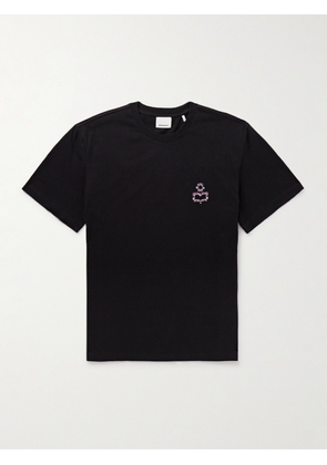 Marant - Hugo Logo-Embroidered Cotton-Jersey T-Shirt - Men - Black - XS