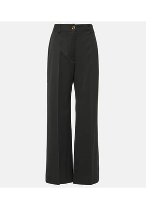 Patou Mid-rise wool-blend straight pants