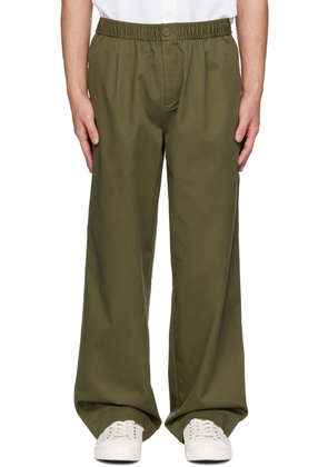 Fred Perry Green Wide-Leg Trousers