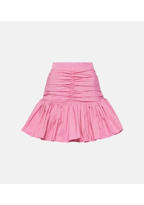 Patou Ruffled high-rise faille miniskirt