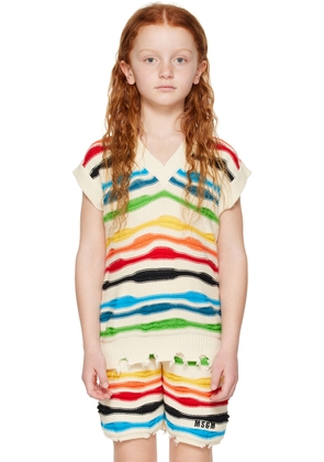 MSGM Kids Kids Multicolor Striped Vest
