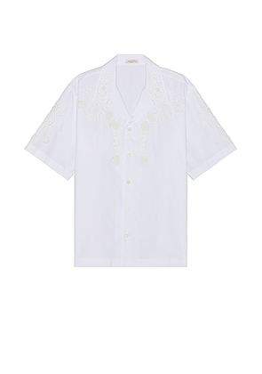 Valentino Embroidered Shirt in White - White. Size 50 (also in 46, 48).