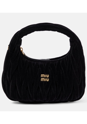 Miu Miu Wander Small velvet shoulder bag