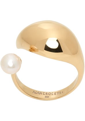 Alan Crocetti Gold Blown Alien Pearl Ring