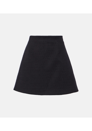 Patou High-rise cotton-blend tweed miniskirt