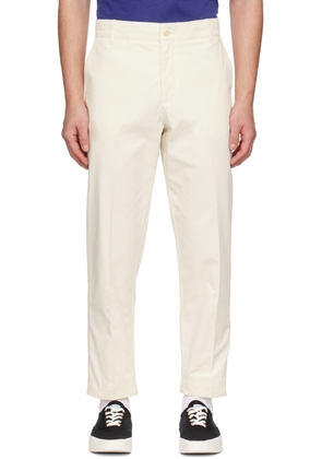 Maison Kitsuné Off-White Creased Trousers