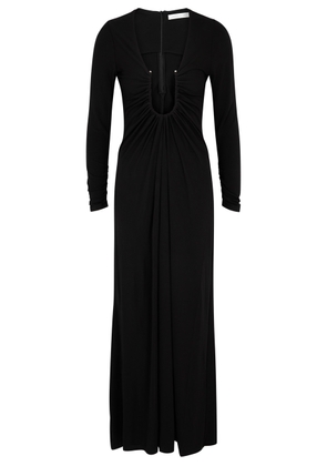 Christopher Esber Arched Palm Jersey Maxi Dress - Black - 10