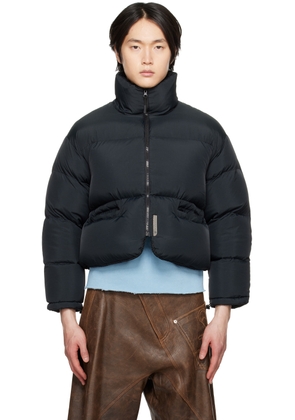 Connor McKnight Black Cropped Reversible Down Jacket