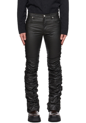 MISBHV Black Waxed Trousers