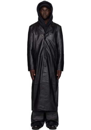 Deadwood Black Vargen Leather Coat