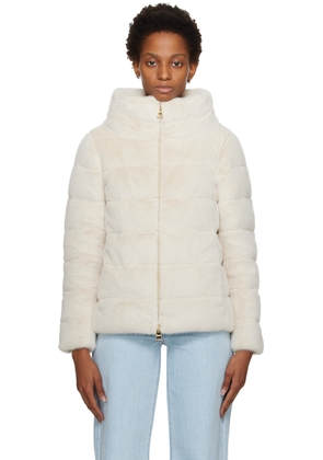 Herno Off-White Lady Faux-Fur Jacket
