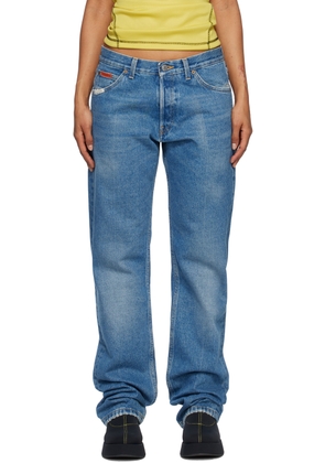 Martine Rose Blue Low-Rise Jeans