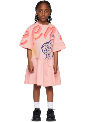 Kenzo Kids Pink Kenzo Paris Printed Dress