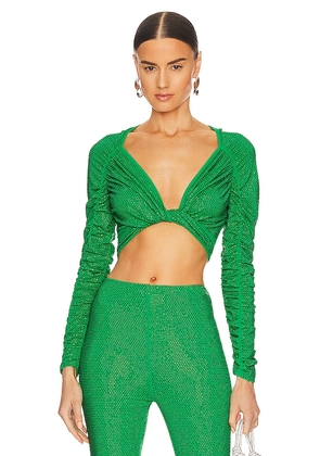 Cult Gaia Paislee Top in Green. Size M.