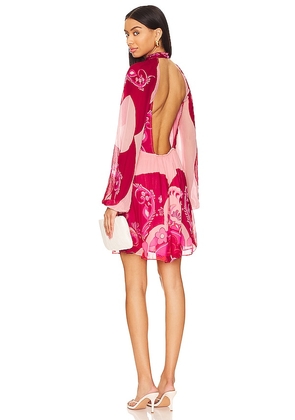 HEMANT AND NANDITA X Revolve Malak Mini Dress in Pink. Size L, M, S.